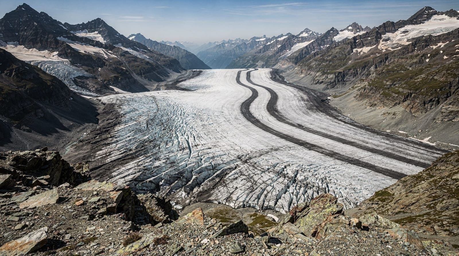 The Aletsch Arena: the Alps' largest glacier, seen from three balconies