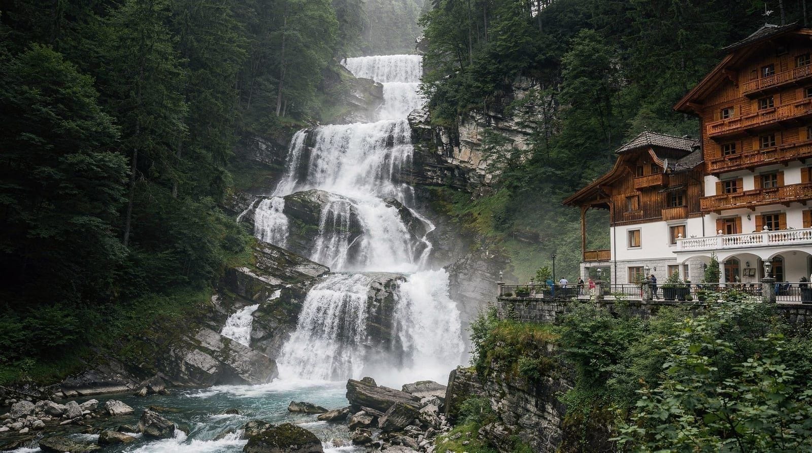 Iseltwald and Giessbach Falls
